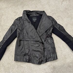 Trouve black leather jacket